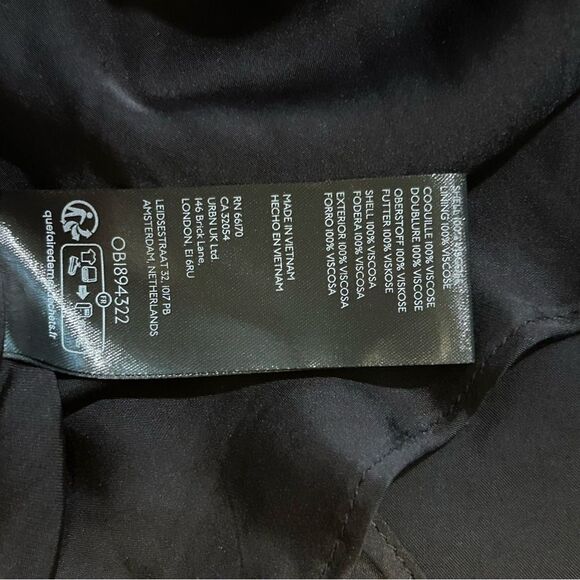 Anthropologie NWT Sheer Black Midi Skirt XL - Picture 7 of 7